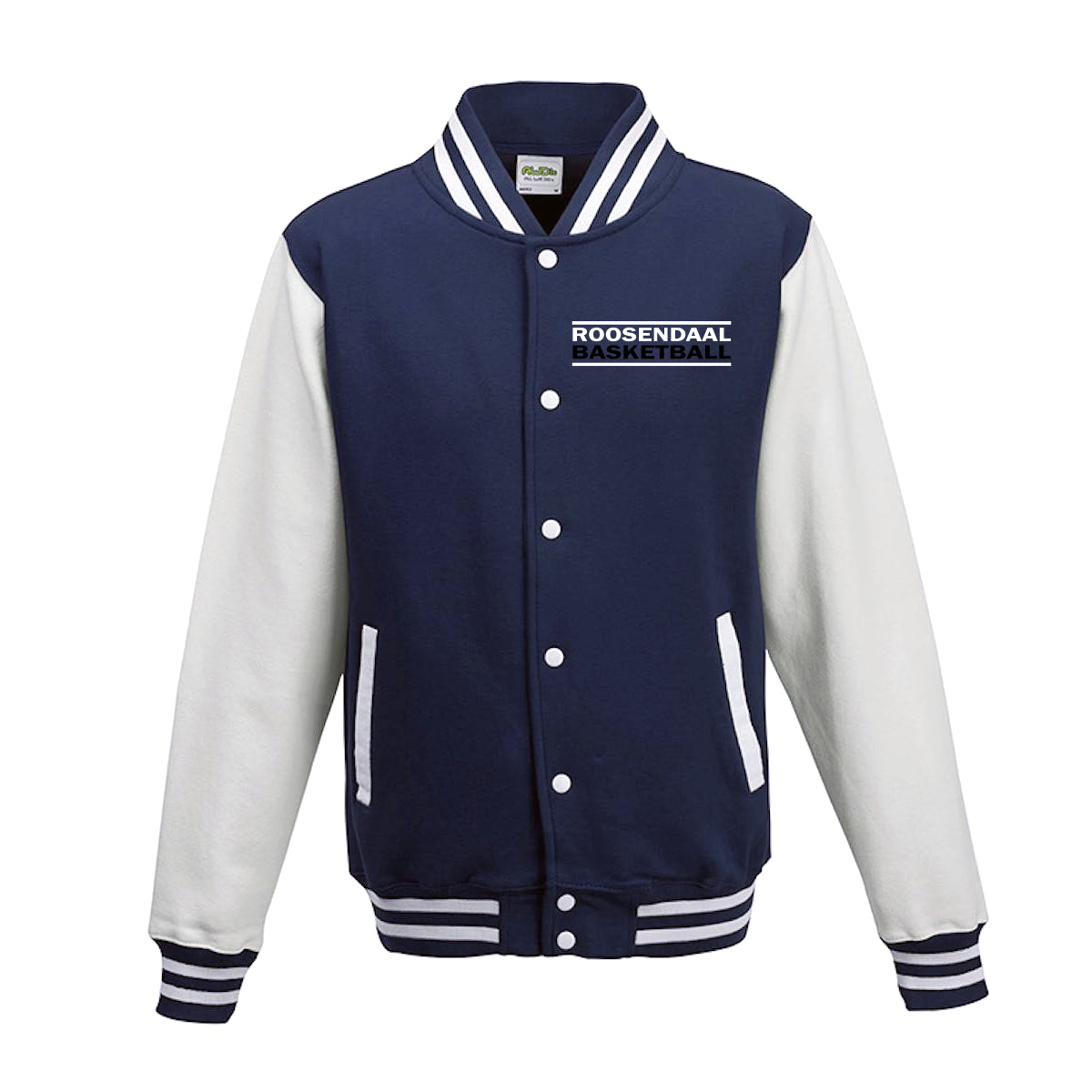 Blauw Wit Baseball Jack Volwassenen Navy Wit